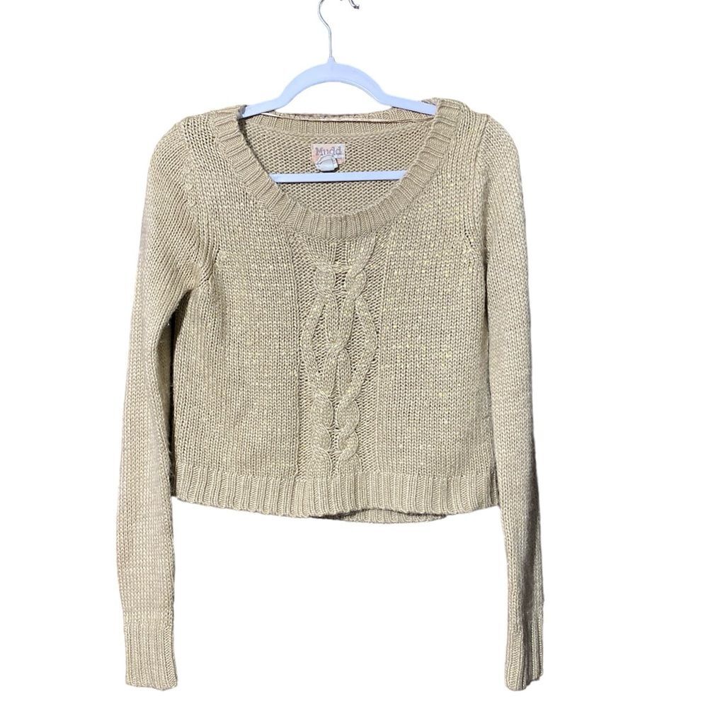 Women's Vintage 90's Y2K Mudd Cropped Knit Sweater Size Medium